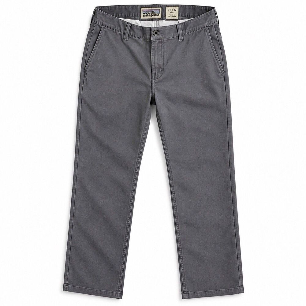 Patagonia Performance Straight Pants Iron Clad Organic Cotton Gray Men's 34x32